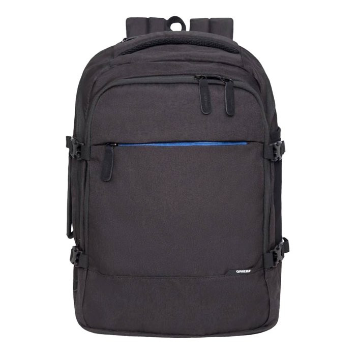Рюкзак для мальчиков (GRIZZLY) арт RQ-019-1 черный-синий 32х45х21 см