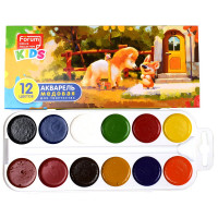 Акварель 12 цветов (Cullinan) Зверята картонная коробка без кисти арт FA-EV-012-Z e/к