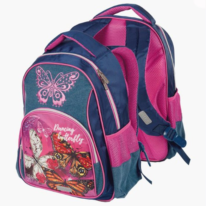 Рюкзак для девочек школьный (deVENTE) Basic. Dancing Butterfly 38х28x12см арт.7033901