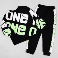 Костюм для мальчика (Tuffy) артикул 62622 размерный ряд 24/92-28/110 (тостовка+брюки) цвет черный