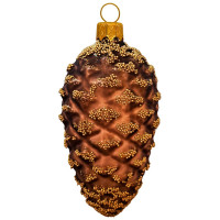 Украшение на ёлку стекло 12см "Шишка большая" п/у арт.ФУ-ШБ