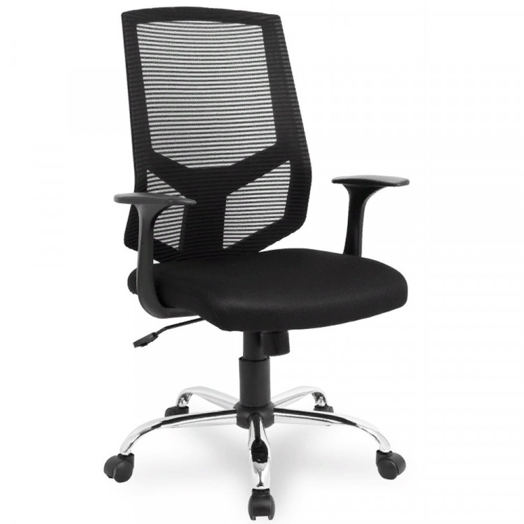 Кресло для оператора хром/сетка College черный HLC-1500/Black