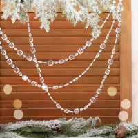 Украшение декоративное "Бусы" 200см "Волшебная льдинка прозрачн. арт.259-221