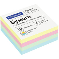 Блок самокл. 76*76 400л 4 паст цвета OfficeSpace