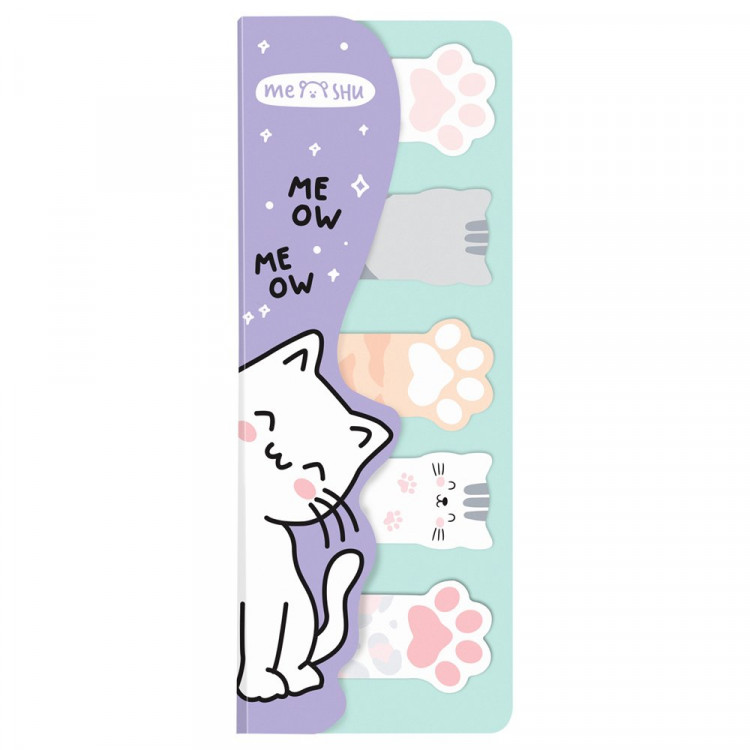 Закладка-флажок (MESHU) Meow paw 20 листов. арт.MS_54265