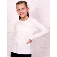 Джемпер для девочки трикотажный (Ликру) длинный рукав цвет экрю арт.0217 Непоседа размерный ряд 32/128-42/164