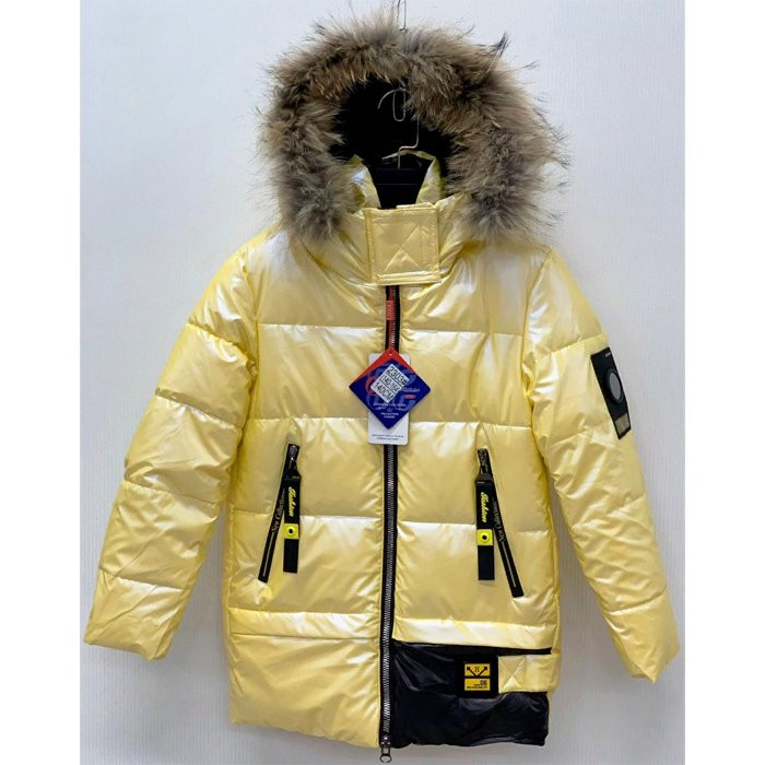 Куртка зимняя для девочки (FENGSHUODA) арт.dyl-2303-2 цвет желтый