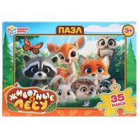 Пазлы МАКСИ 35 элементов Животные в лесу (Умные игры) 180х127х35 мм арт.4630395053792