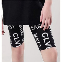 Бриджи для девочки артикул CLE 906461гн размер 32/128-42/158 цвет бело-черный буквы