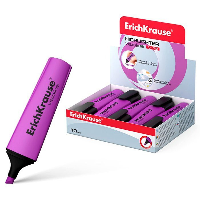 Маркер флюорисцентный ЕК "Visioline V-12" фиолетовый, арт.32501