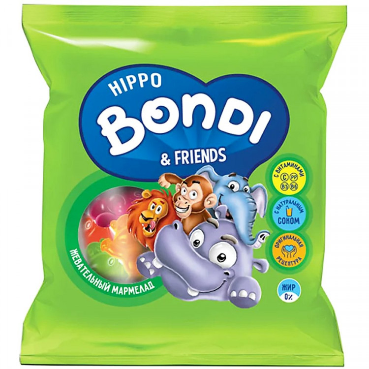Жев. мармелад HIPPO BONDI & FRIENDS  с витаминами 30г арт.ВМ560