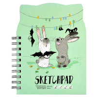 Блокнот-скетчпад А5 на гребне 100 листов (Феникс) Два друга 100 г/м²  арт.61217