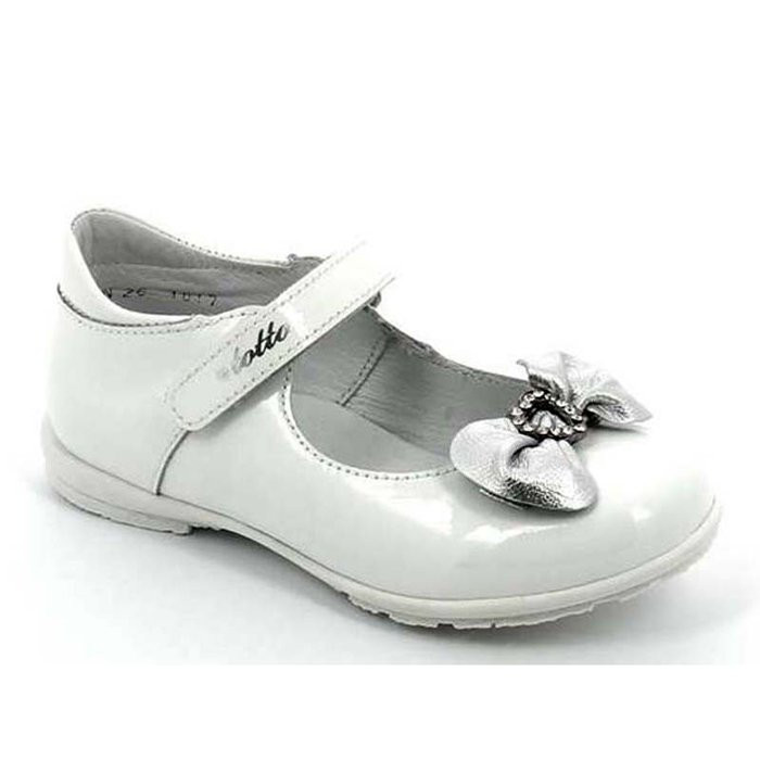 Туфли для девочки (TOTTO) белые верх-натуральная кожа подкладка-натуральная кожа размерный ряд 30-33 арт.10213(2)-КП-19