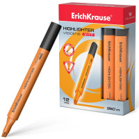 Маркер флуорисцентный ErichKrause Visioline V-17 0,6-4,5мм скош. оранжевый арт.56703 (Ст.12)