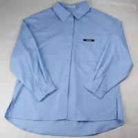 Блузка для девочки (Делорас) длинный рукав цвет голубой  арт.63781С размерный ряд 36/140-46/170