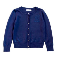 Кардиган для девочки  (Malini) арт.9058 размерный ряд 34/140-42/164 цвет темно-синий