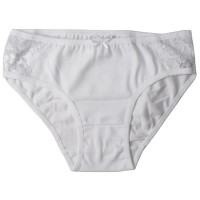 Трусы для девочки арт.4171F1 размер 36/146-152 (10/11) цвет белый 100% хлопок