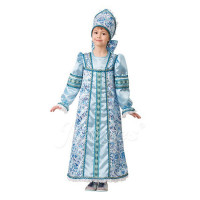 Костюм Д (РУССКАЯ СКАЗКА) Василиса Сказочная (сарафан, кокошник) р.26/104-36/140 ткань арт.5214