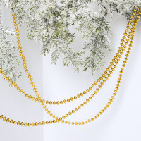 Украшение декоративное "Бусы" 200см "Жемчуг" d-6,8мм цв.золото арт.556-207