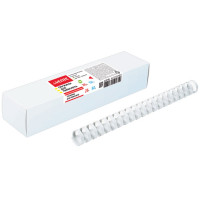 Пружины пластиковые 25мм 1уп/50шт (до 240листов) белые deVENTE арт.4125705