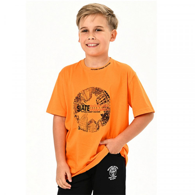 Футболка для мальчика арт.3050 размер 30/116-34/134 цвет оранжевый