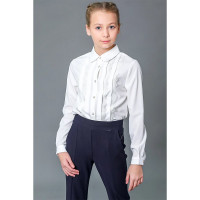 Блузка для девочки (Делорас) длинный рукав цвет молочный арт.C63681 размерный ряд 30/122-40/152