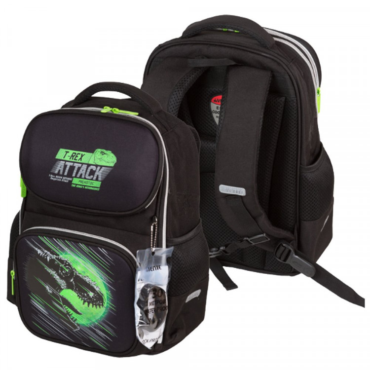 Ранец для мальчиков школьный (deVENTE) Smart. T-Rex + часы 37x28x14см арт.7030505