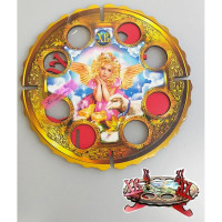 ПАСХА Пасхальная тарелка "Ангел с цыплятами" деревянная 19,5см арт.Пасхальная тарелка "Ангел с цыплятами"