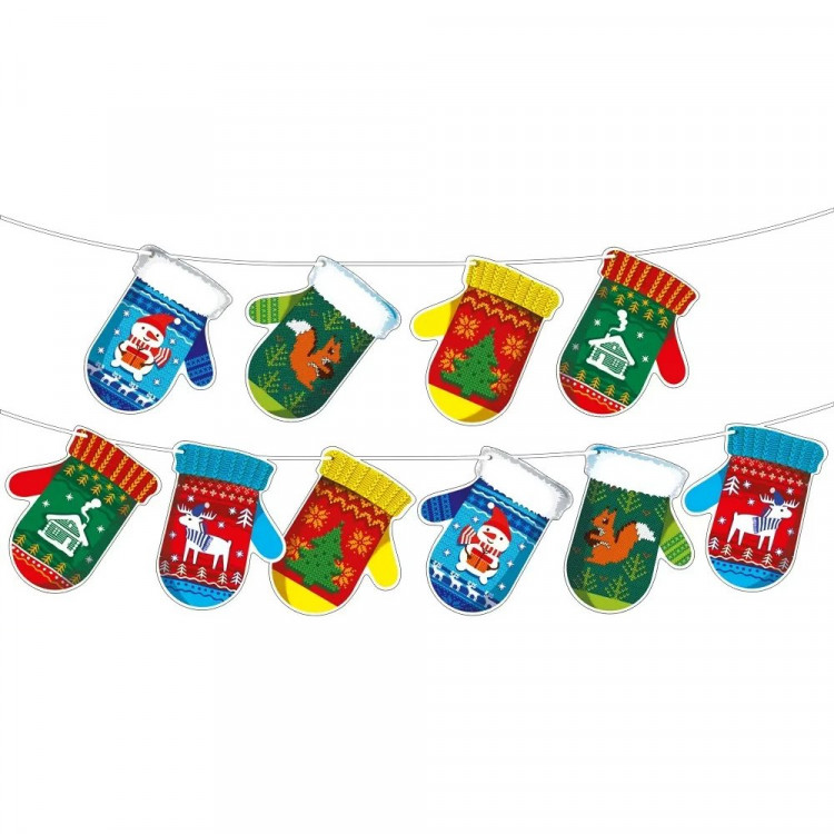 Набор д/оформления "Волшебные варежки" А4 10шт/наб. + атласная лента арт.79437