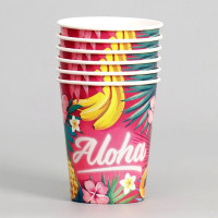 Стаканы бумажные "Aloha" 6шт/наб 250мл арт.7664992