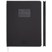 Дневник школьный твердая обложка кожзам deVENTE АБСОЛЮТНО ЧЕРНЫЙ (TOTAL BLACK) арт.2020669