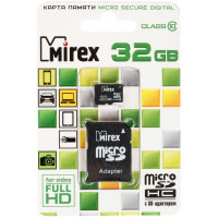 Карта памяти 32GB microSD Mirex microSDHC Class 10