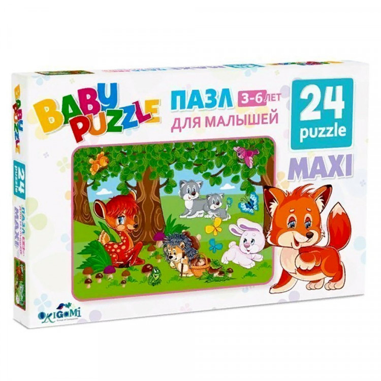 Пазл 24 элементов Макси Для малышей За грибами (Origami) арт.02986