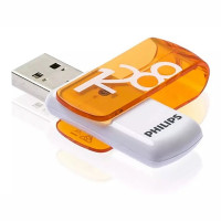 Флеш диск 128GB PHILIPS CITI, USB 2.0 белый/оранжевый