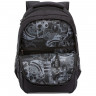 Рюкзак для мальчика (Grizzly) арт RB-054-6 черный 28х39х19 см