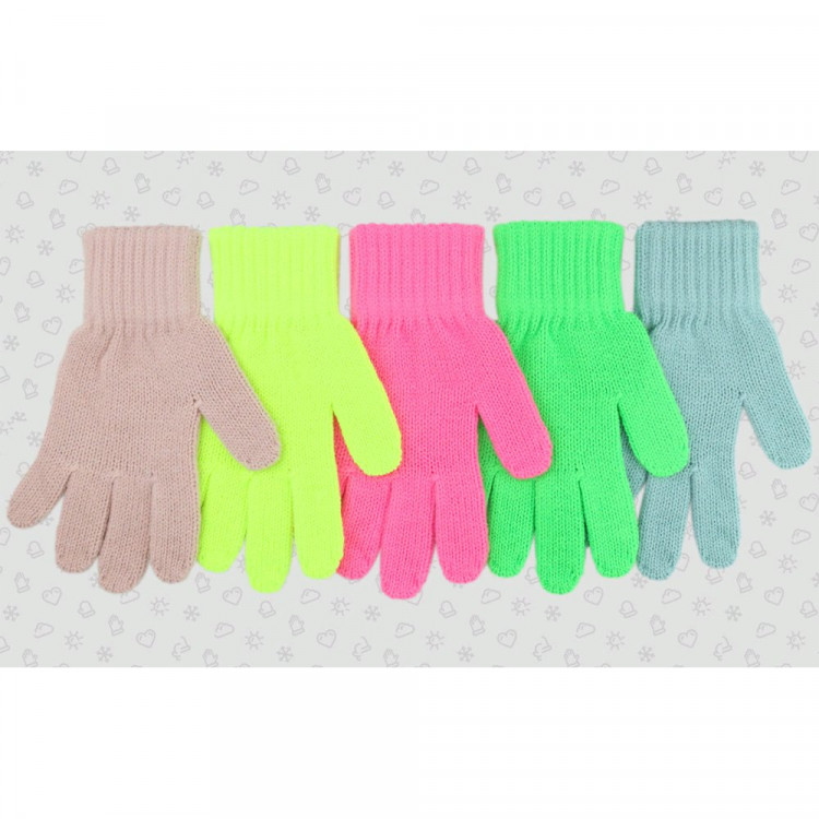 Перчатки для девочки (Полярик) арт.TG-603 размер 15 (7-8л) цвет в ассортименте
