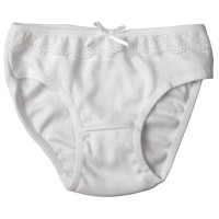 Трусы для девочки арт.4151D размер 36/146-152 (10/11) цвет белый 100% хлопок