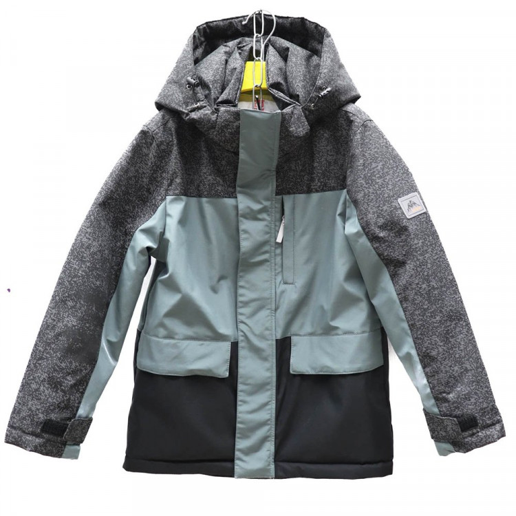Куртка  для мальчика (Chenmafushi) арт.scs-BM-241-1 размерный ряд 32/128-40/152 цвет черно-серый