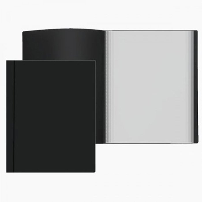 Папка 30 файлов 0,50мм пластиковая  Attomex черный арт.3102404
