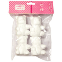 Заготовка для декорирования из пенополистирола Медвежата 4 штуки 70x53x48мм (deVENTE) арт.8003101