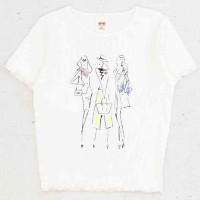 Футболка для девочки арт. DMB 0307 размер 34/134-44/164 цвет белый