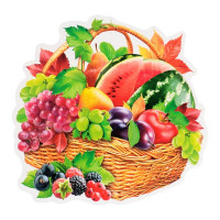 Плакат "Корзина с фруктами" 26*26см на скотче арт.9838462