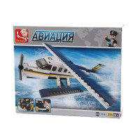 Конструктор пластиковый Авиация Самолет-амфибия 214  деталей (Sluban) арт.M38-B0361