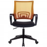 Кресло для оператора пластик/сетка Бюрократ черный/оранжевый CH-695NLT