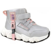 Ботинки для девочки (B&G) серый верх-искусственная кожа подкладка - байка артикул m-bg-5968-1Q