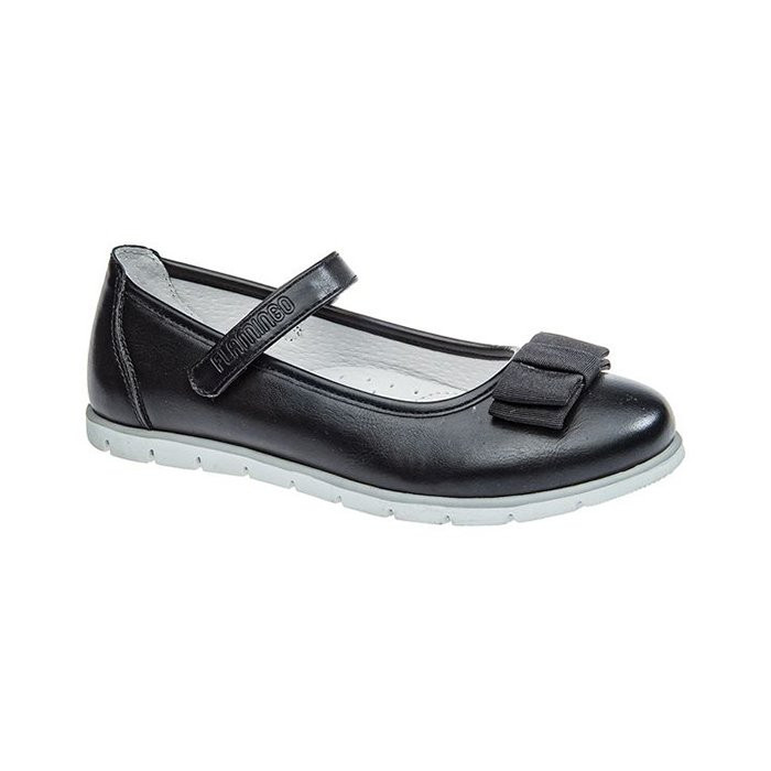 Туфли для девочки (Flamingo) черные верх-искусственная кожа подкладка-натуральная кожа артикул 92T-XY-1460