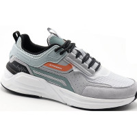 Кроссовки для мальчика (STROBBS) серый верх-сетка/натуральная замша/искусственная кожа подкладка-текстиль размерный ряд 40-43 артикул B3425-4