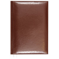 Ежедневник А5 2026 к/з Attomex "Visa" коричневый, 168л, 2 ляссе арт.2332629