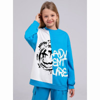 Джемпер для девочки артикул CLE 846507/73а  размер 34/134-40/152 цвет голубой