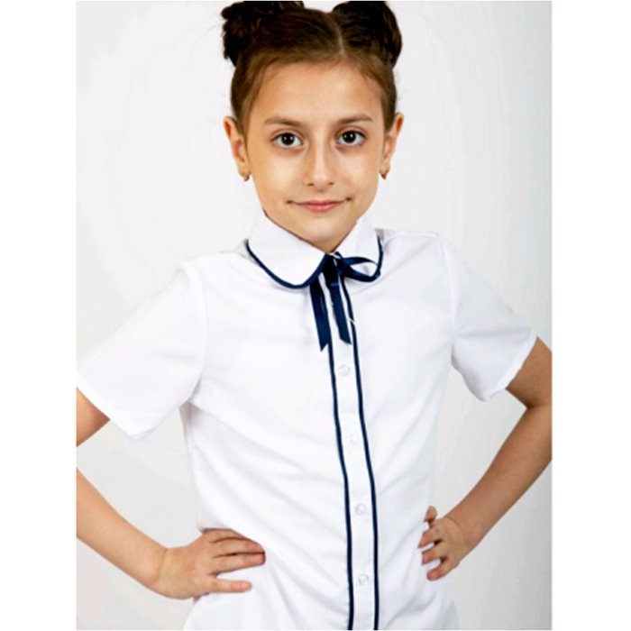Блузка для девочки (BROSTEM) короткий рукав цвет белый арт.GB1A3-00ds размерный ряд 30/122-40/152